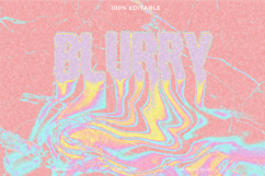 Blurry Psychedelic Text Effect Photoshop Template Product Image 1