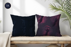 Seamless Grim Reaper Silhouettes with Scythe Digital Paper Product Image 2