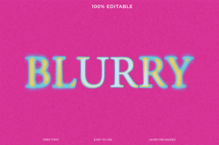 Gradient Blurry Text Effect Editable Photoshop Product Image 1