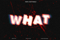 Glitch Text Effect Editable Photoshop Template Product Image 1