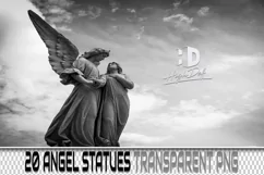20 ANGEL STATUES TRANSPARENT PNG FILES, PHOTOSHOP OVERLAYS Product Image 1