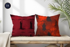 Seamless Grim Reaper with Scythe Pattern Digital Paper Product Image 2