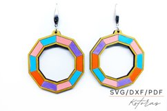 Geometric Engraved Earrings Digital Download Product Image 2