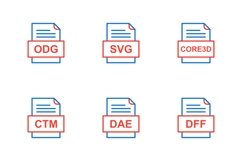 Set Of File Formats Icons Product Image 1