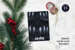 Vampire Fangs Pattern, Dark Gothic Teeth Digital Paper Product Image 4