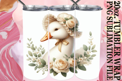 Blissful Sublimation 20oz tumbler wrap, Goose Product Image 1