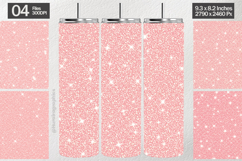 Baby Pink Glitter Tumbler Wrap| Tumbler Sublimation Product Image 1