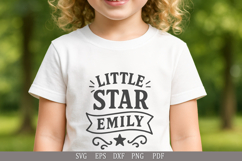 Little Star Emily SVG Personalized Name Design for Gifts Product Image 4