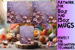 Floral Leopard Sparkle Mug Wrap Product Image 1