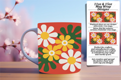 Fun 11oz Mug Wrap Png Design , Flowers Product Image 1