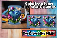 Whimsical nights sublimation print wrap, 3D Heart Product Image 1