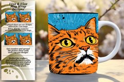 Meow-sical Color Palette: Sublimation Cat Mug Product Image 1