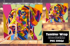 Dynamic Dog Pattern Wrap 20oz Sublimation Design Product Image 1