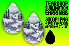 Sublimation for Teardrop Earrings 3D Flower in Hole Product Image 1