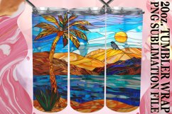 Artistic 20oz Stained Glass Tumbler Design Product Image 1