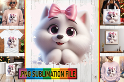 Elegant PNG Designs for TSHIRTS, 3D Dog Product Image 1