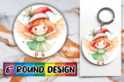 Sophisticated Round Design for Keychains , Holiday Animals Product Image 1