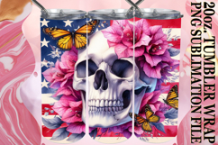 ENCHANTING JOY 20oz TUMBLER WRAP, Skull USA Product Image 1