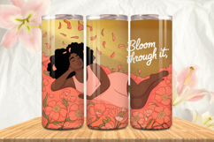Black Girl Magic Black Woman Positive mind 20oz Tumbler wrap Product Image 1