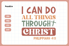Christian Quote SVG - Faith Saying | I Can Do All Things Product Image 3