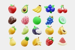 Vibrant 3D Fruits Collection Product Image 2