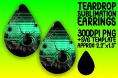 Whimsical Teardrop Earrings Design Template , Halloween Product Image 1