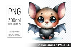 Cupcake With A Halloween Bat, Halloween Clipart PNG File Product Image 1