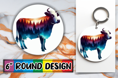 Luminous Round Ornaments Sublimation, Animals Art Product Image 1