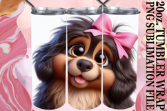 Cheerful escapes 20oz tumbler wrap, 3D Dog Product Image 1