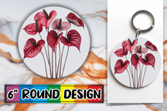 Creative Circle Design for Coasters , Beauty Flower Product Image 1
