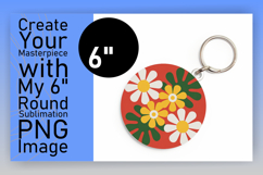 Cute Flamingo with Flowers Round Design PNG Product Image 1