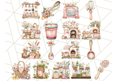 Cottagecore Kitchen Clipart, Vintage Floral Kitchen PNG Product Image 4