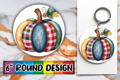 Bright Circle Ornaments Design PNG, Pumpkin Watercolor Product Image 1
