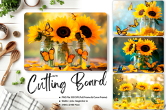 Sunflower Cutting Board Kitchen Chopping Board Sublimation Product Image 1