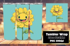 Vintage Floral Marvel: Retro Tumbler Sublimation Product Image 1