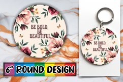 Whimsical Round Design Ornaments PNG, Flower Quote Product Image 1