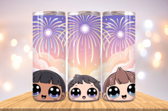 Festive Happy New Year Tumbler Wrap 2026: 20oz Skinny Tumble Product Image 1