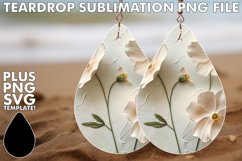 Vibrant Glitter Bloom Teardrop Earring Summer Fest Product Image 1