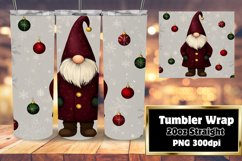 Watercolor Winter Gnome Wrap 20oz Tumbler Design Product Image 1