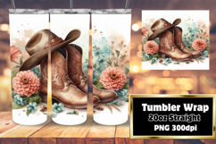 CLASSY PNG Tumbler Design 20oz , Western Product Image 1
