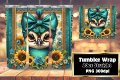20oz Tumbler Wrap for DIY , Cute Animals Product Image 1