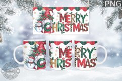 Merry Christmas Mug Wrap - Christmas Mug Sublimation Product Image 1