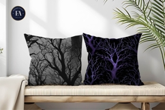 Twisted Haunted Trees Seamless Digital Paper Product Image 2