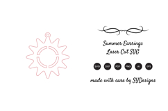 Summer Earrings Laser Cut SVG Product Image 2