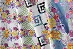 Bouquet flowers colorful mix watercolor png Product Image 6