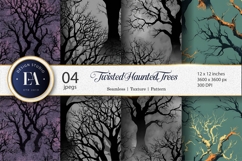 Creepy Forest Tree Branches Seamless Digital Paper Product Image 1