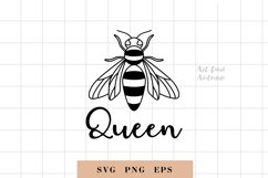 Bee queen svg, bee svg, cut file Product Image 1