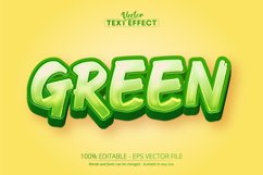 Cartoon text effect, editable green text and comic text Product Image 1