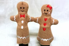 Gingerbread Finger Puppet Duo in the Hoop ITH Embroidery Product Image 1