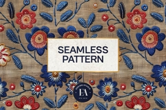 Scandinavian Embroidery Pattern | Jute Floral Texture Product Image 3
